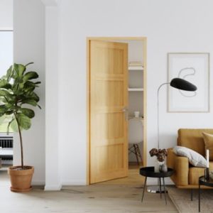 Bloc-porte Connemara Pin H.204 x L.93 cm, 4 Panneaux, Poussant Gauche - Prêt à Peindre – Image 3