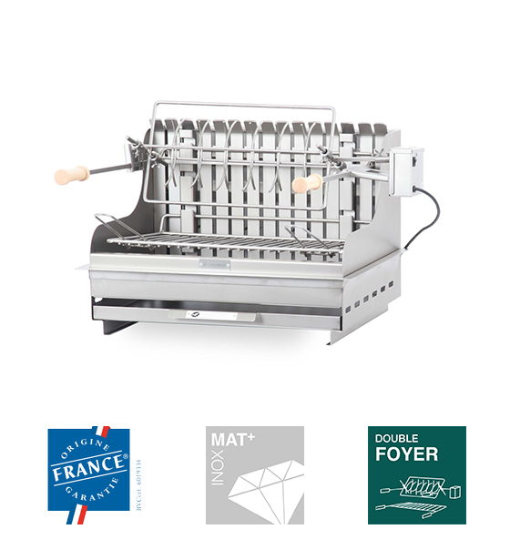 Caractéristiques et label origine France du barbecue Mendy Inox Mat+