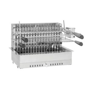 Barbecue charbon grilloir 66 cm inox + tournebroche - Forge Adour
