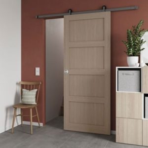 Porte coulissante Connemara 204x83 cm – Effet chêne naturel avec poignée incluse – Image 5