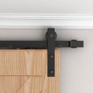 Porte coulissante complète Schulte 90x215 cm – Décor bois chêne, Système en applique avec Softclose – Image 5